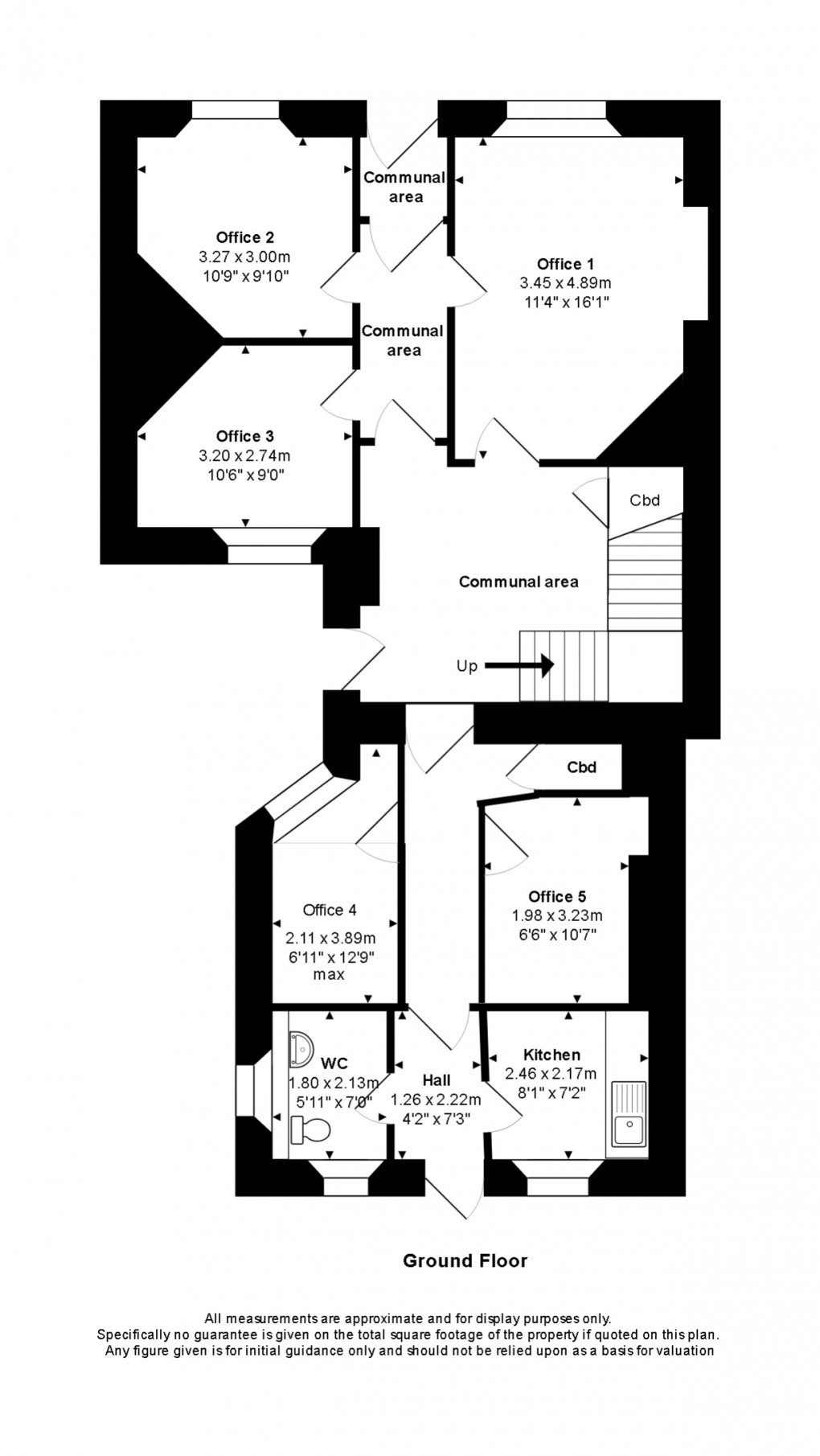 Floorplan for Fore Street Business Hub, Office 1, 50 Fore Street, Bodmin, PL31 2HL