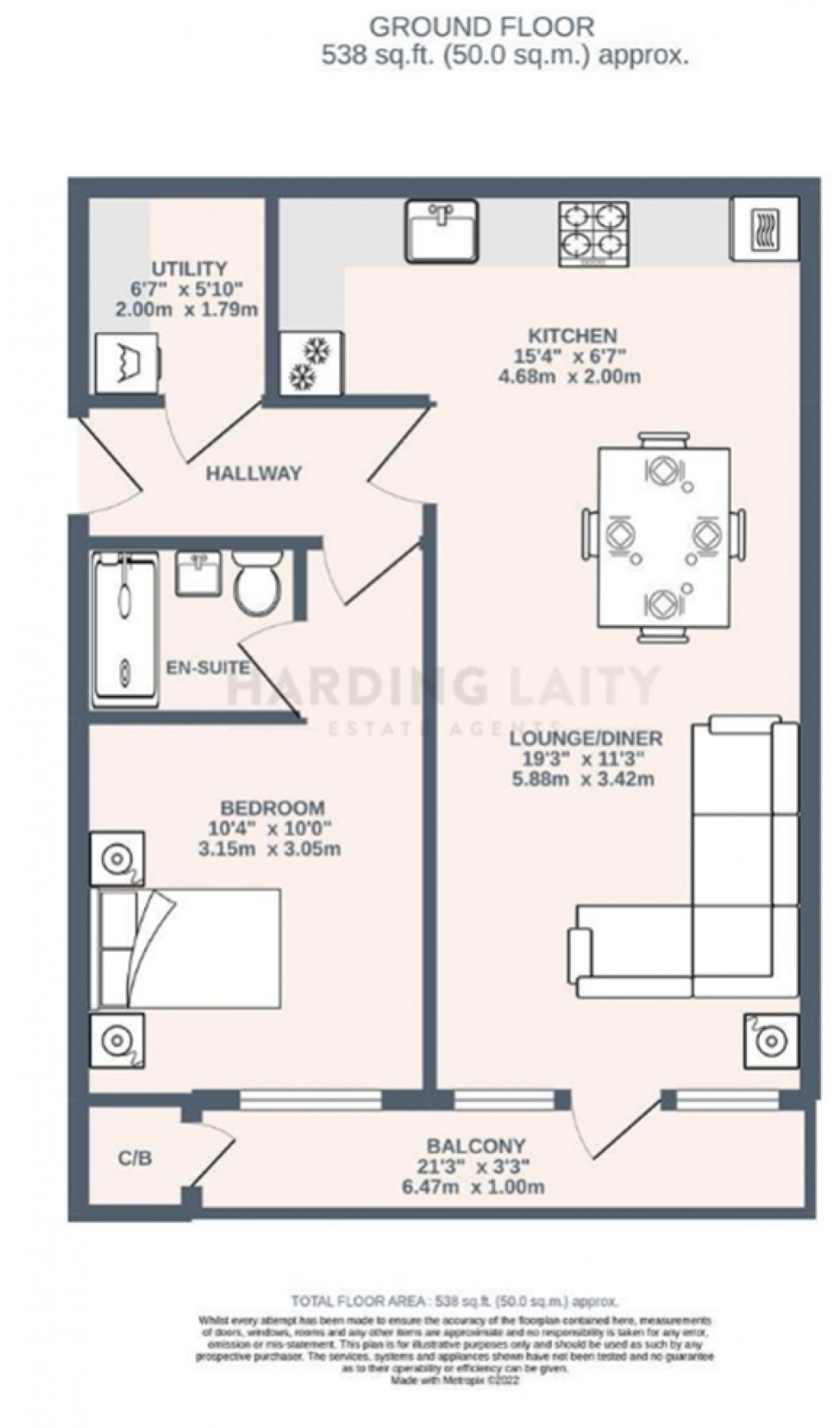 Floorplan for The Yard, Lostwithiel, Cornwall, PL22