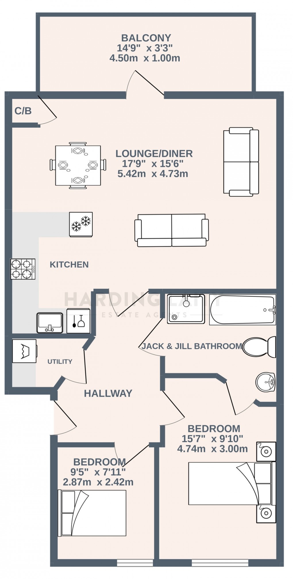 Floorplan for The Yard, Lostwithiel, Cornwall, PL22