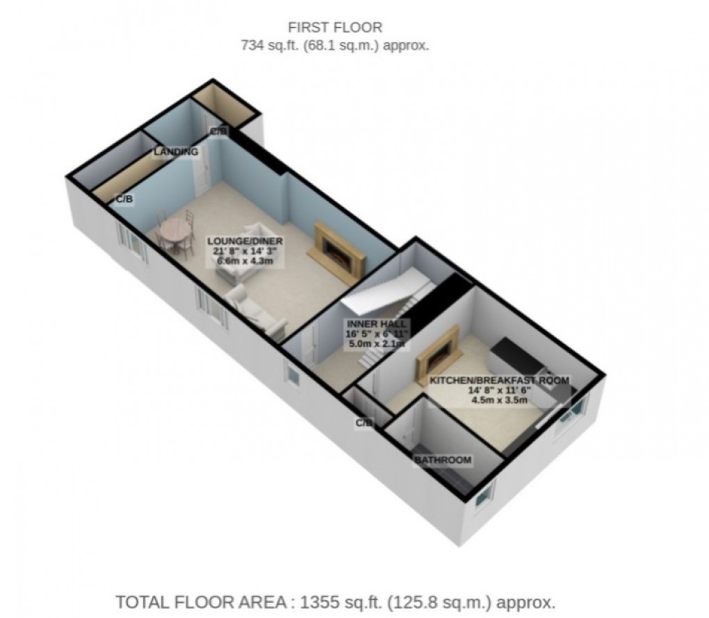 Floorplan for Fore Street, Bodmin, Cornwall, PL31