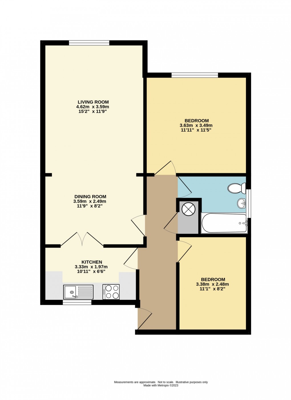 Floorplan for Hillside Court, Bodmin, Cornwall, PL31