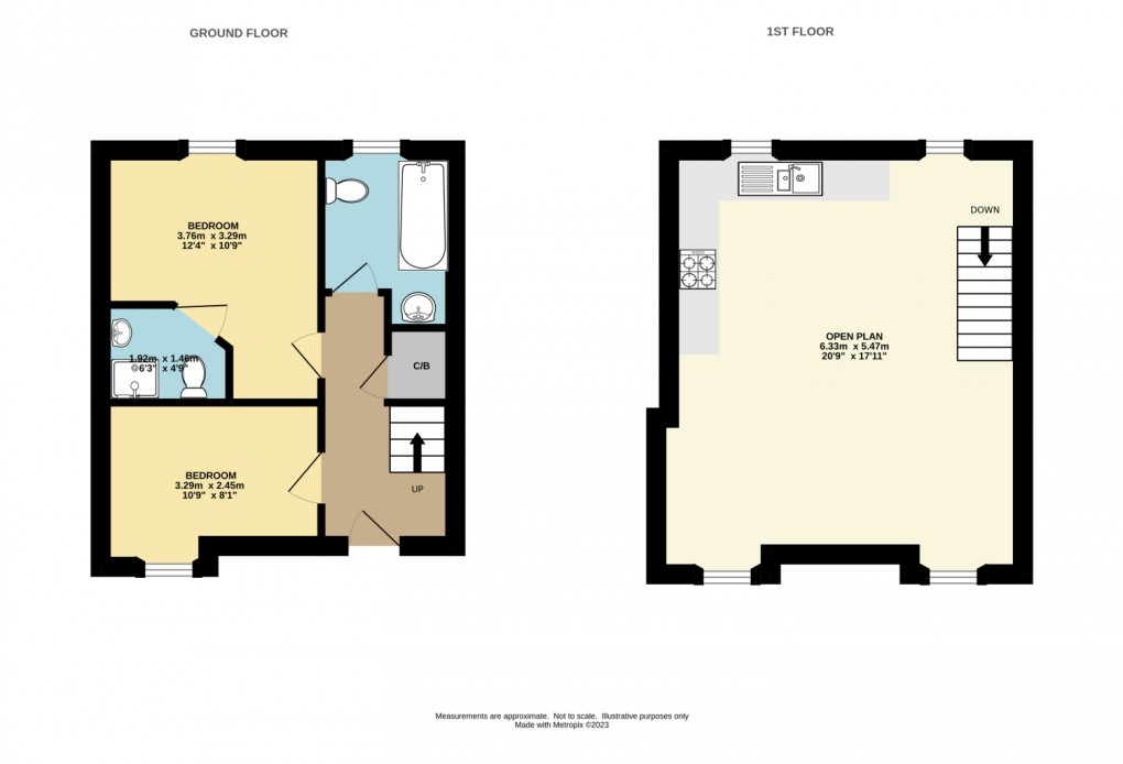 Floorplan for Royffe Way, Bodmin, Cornwall, PL31