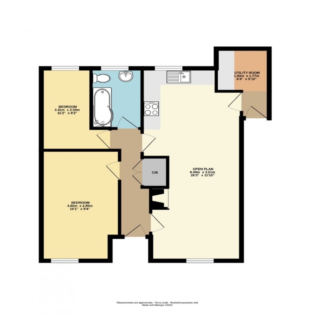 Floorplan for Poundstock Close, Cardinham, Bodmin, Cornwall, PL30