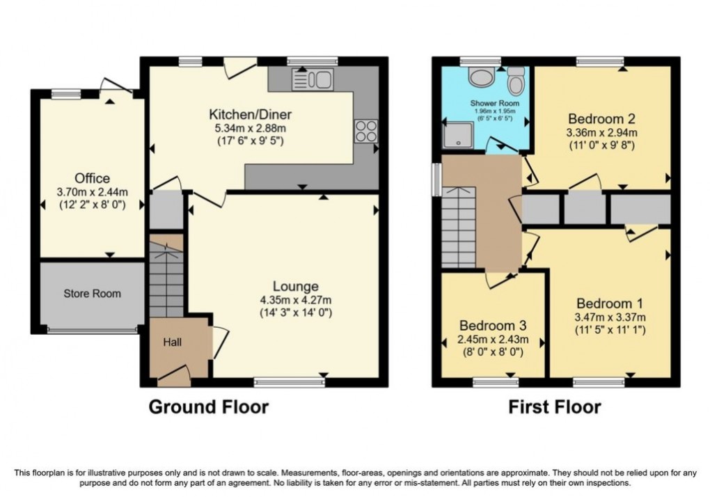 Floorplan for Rossett Gardens, Bodmin, Cornwall, PL31