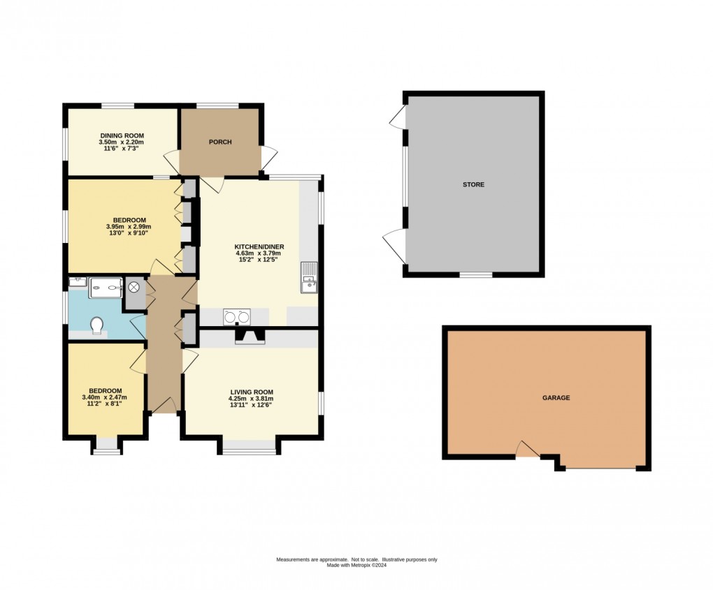 Floorplan for , Sweetshouse, Bodmin, Cornwall, PL30