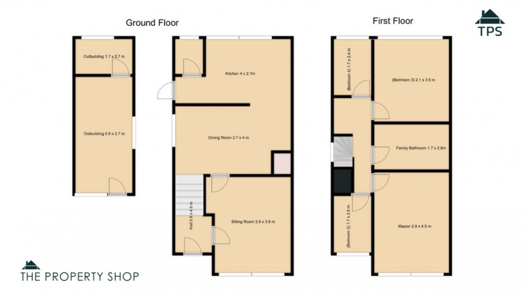 Floorplan for Queens Crescent, Bodmin, Cornwall, PL31