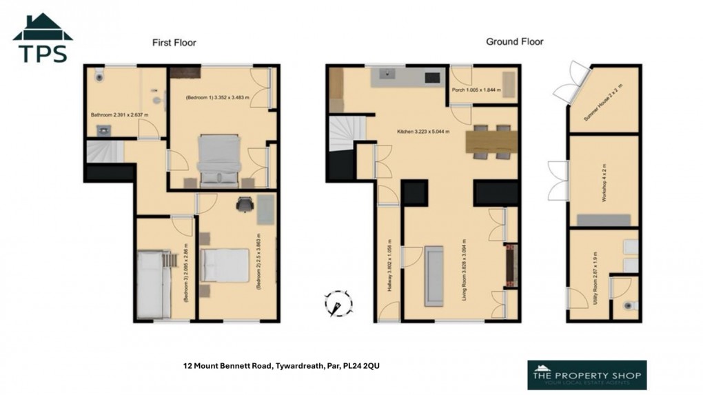 Floorplan for Mount Bennett Road, Tywardreath, Par, Cornwall, PL24