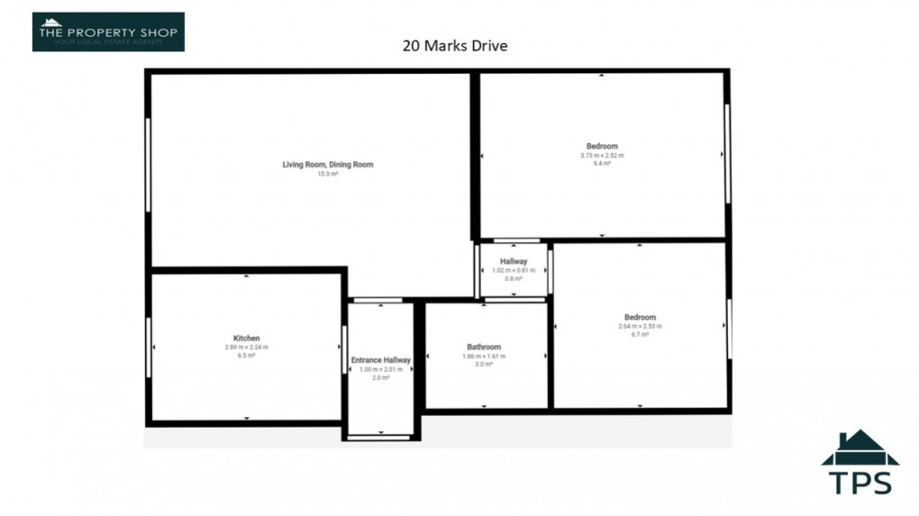 Floorplan for Marks Drive, Bodmin, Cornwall, PL31