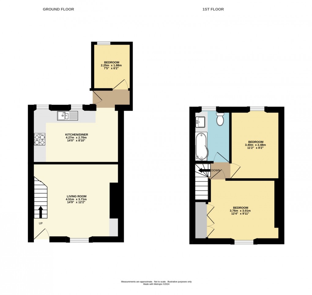 Floorplan for St. Marys Road, Bodmin, Cornwall, PL31